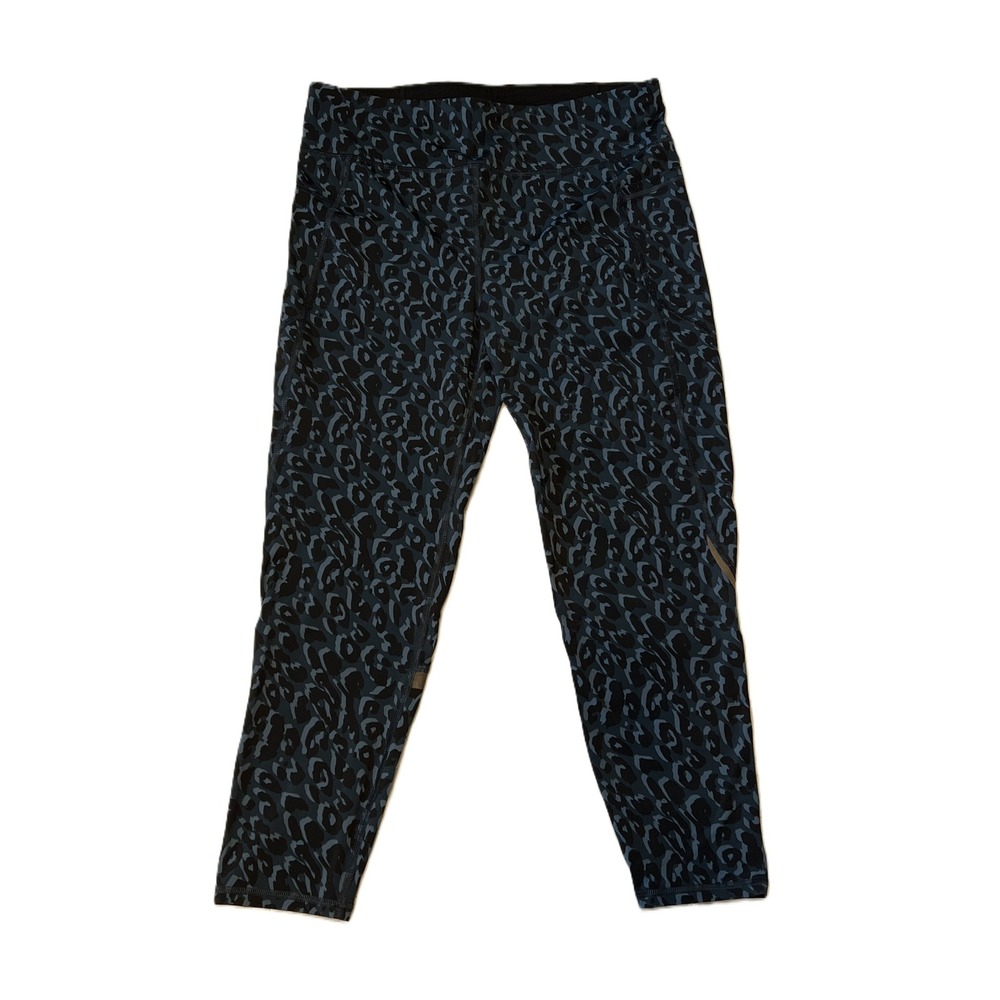 Sweaty Betty Zero Gravity 7/8 Running Leggings Blue Leopard Print XL SB5402B - Picture 3 of 7